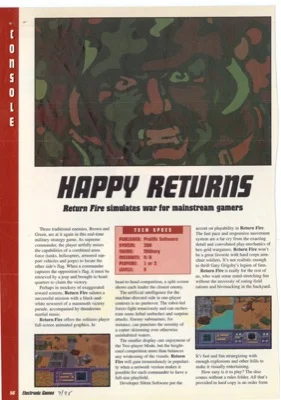 Happy Returns: Return Fire Simulates War