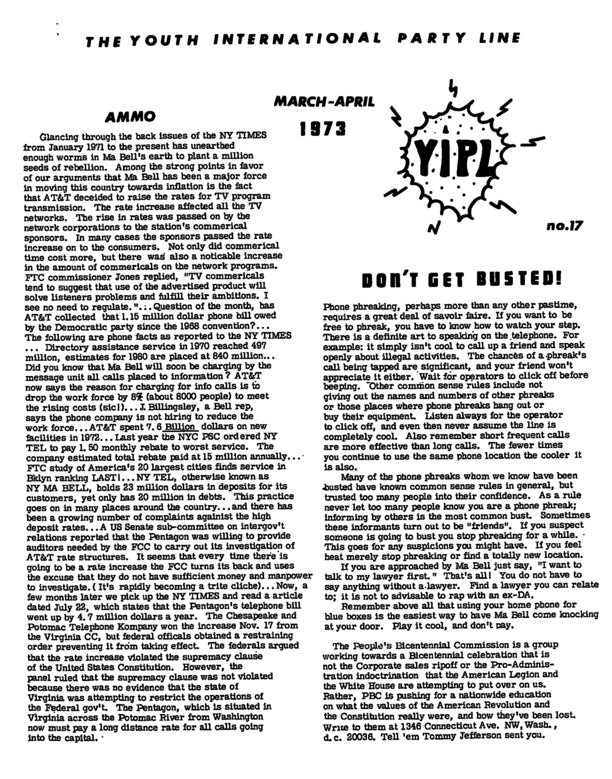 TAP No. 17 - Red Box, Line Relay, Don't Get Busted