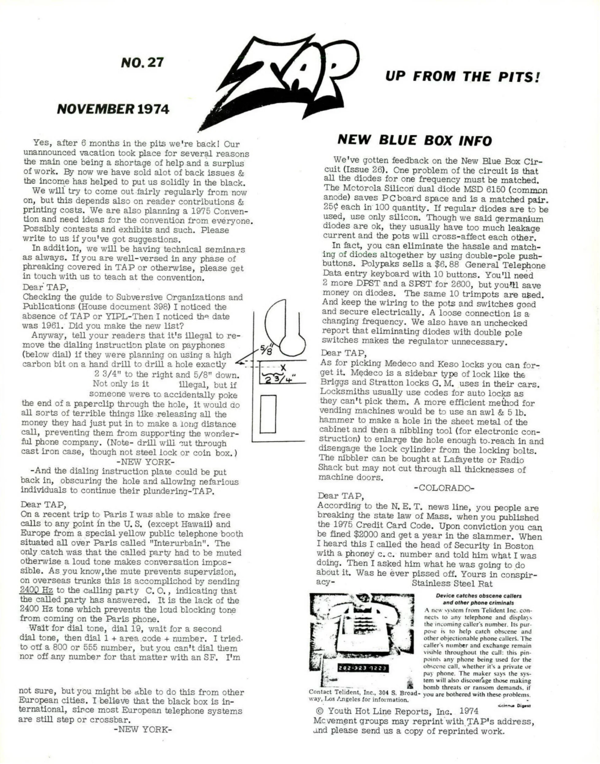 TAP No. 27 - Free Electricity, Blue Box Correction