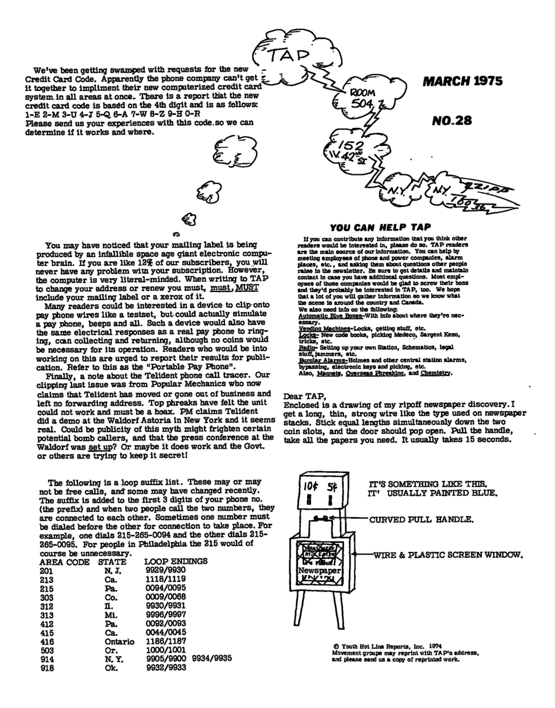 TAP No. 28 - Reading Computer Bills, Loop Suffixes