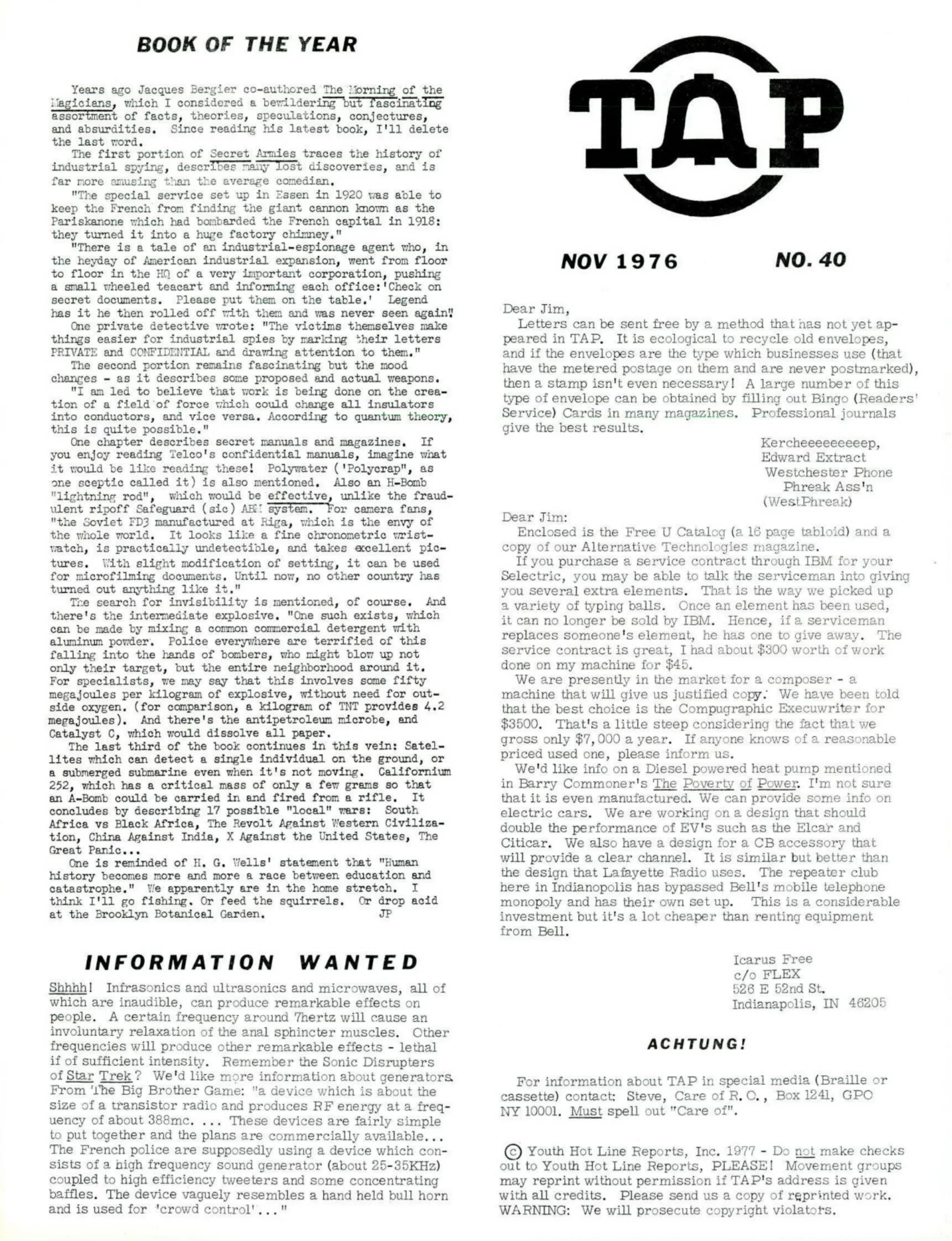 TAP No. 40 - Black Box Update, Tuning Your Organ
