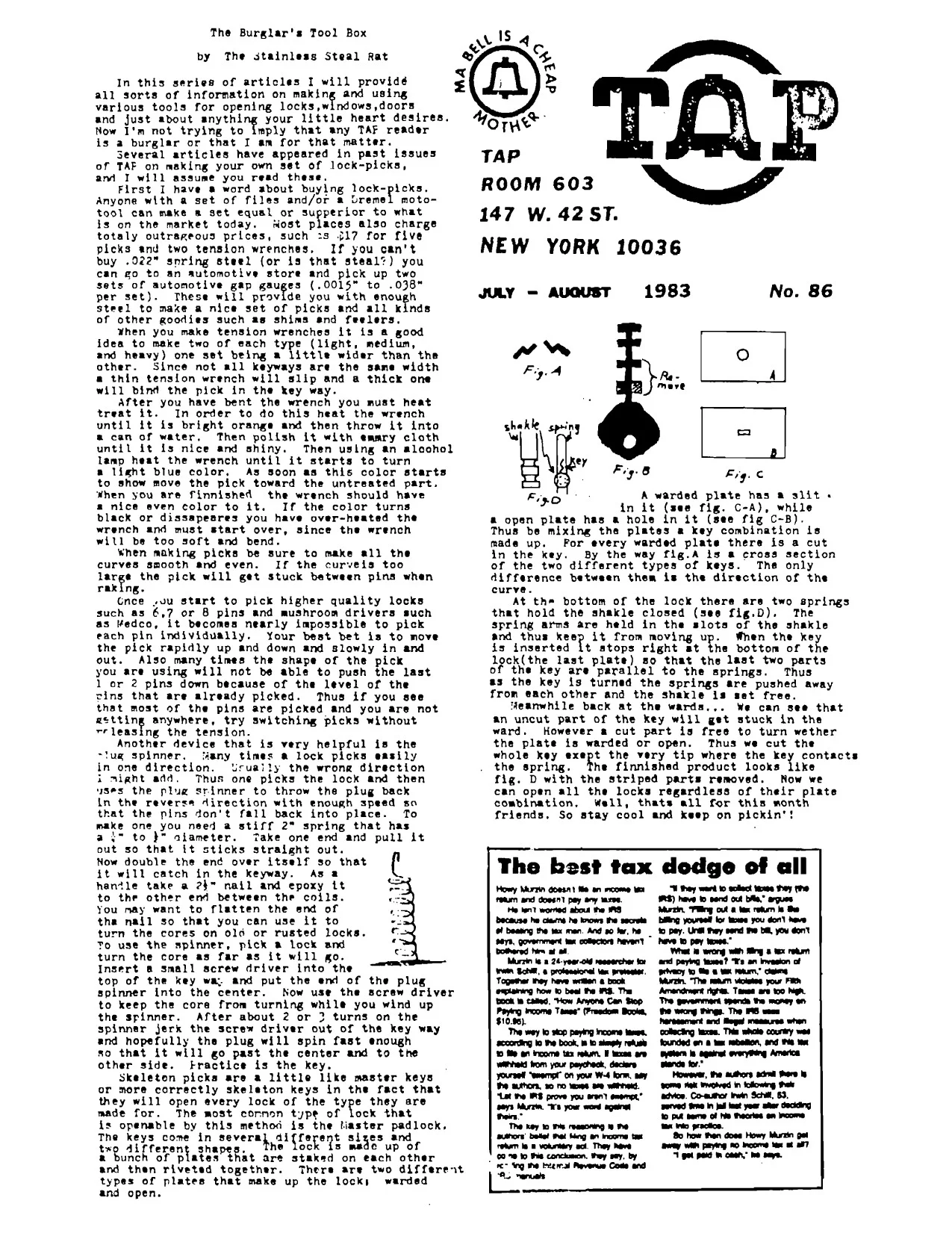 TAP No. 86 - The Burglar's Tool Box