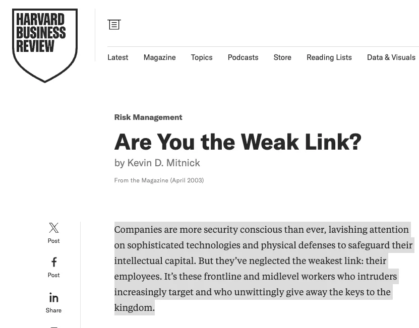 Are You the Weak Link?